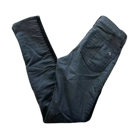 Rag And Bone Raja Shoreditch Women's Sz 25 Black Skinny Side Embroidered Jeans - Picture 9 of 9